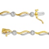 Thumbnail Image 3 of 1/3 CT. T.W. Diamond Alternating Wave Link Bracelet in 10K Gold