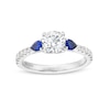 Thumbnail Image 1 of Vera Wang Love Collection 1-1/5 CT. T.W. Diamond and Blue Sapphire Engagement Ring in 14K White Gold