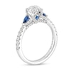 Thumbnail Image 2 of Vera Wang Love Collection 1-1/5 CT. T.W. Diamond and Blue Sapphire Engagement Ring in 14K White Gold