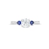 Thumbnail Image 4 of Vera Wang Love Collection 1-1/5 CT. T.W. Diamond and Blue Sapphire Engagement Ring in 14K White Gold