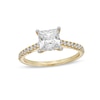 Thumbnail Image 1 of 1-3/4 CT. T.W. Certified Princess-Cut Lab-Created Diamond Engagement Ring in 14K Gold (F/VS2)