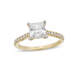 1-3/4 CT. T.W. Certified Princess-Cut Lab-Created Diamond Engagement Ring in 14K Gold (F/VS2)