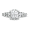 Thumbnail Image 4 of 1 CT. T.W. Princess-Cut Diamond Quad Engagement Ring in 14K White Gold