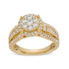 Thumbnail Image 0 of 1 CT. T.W. Multi-Diamond Stepped Shank Engagement Ring in 14K Gold