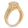 Thumbnail Image 2 of 1 CT. T.W. Multi-Diamond Stepped Shank Engagement Ring in 14K Gold