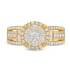Thumbnail Image 3 of 1 CT. T.W. Multi-Diamond Stepped Shank Engagement Ring in 14K Gold