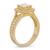 Thumbnail Image 3 of 1 CT. T.W. Princess-Cut Diamond Quad Halo Engagement Ring in 14K Gold