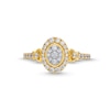 Thumbnail Image 4 of 1/2 CT. T.W. Diamond Oval Frame Engagement Ring in 10K Gold