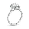 Thumbnail Image 3 of 2 CT. T.W. Certified Emerald-Cut Lab-Created Diamond Frame Engagement Ring in 14K White Gold (F/VS2)