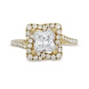 Thumbnail Image 3 of 2 CT. T.W. Certified Princess-Cut Lab-Created Diamond Twist Frame Engagement Ring in 14K Gold (F/VS2)