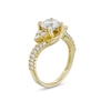 Thumbnail Image 3 of 2 CT. T.W. Certified Lab-Created Diamond Tri-Sides Swirl Frame Engagement Ring in 14K Gold (F/VS2)