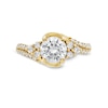 Thumbnail Image 4 of 2 CT. T.W. Certified Lab-Created Diamond Tri-Sides Swirl Frame Engagement Ring in 14K Gold (F/VS2)