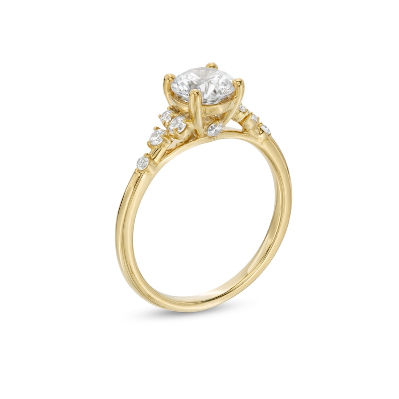 1-1/5 CT. T.W. Certified Lab-Created Diamond Tri-Sides Engagement Ring in 14K Gold (F/VS2)