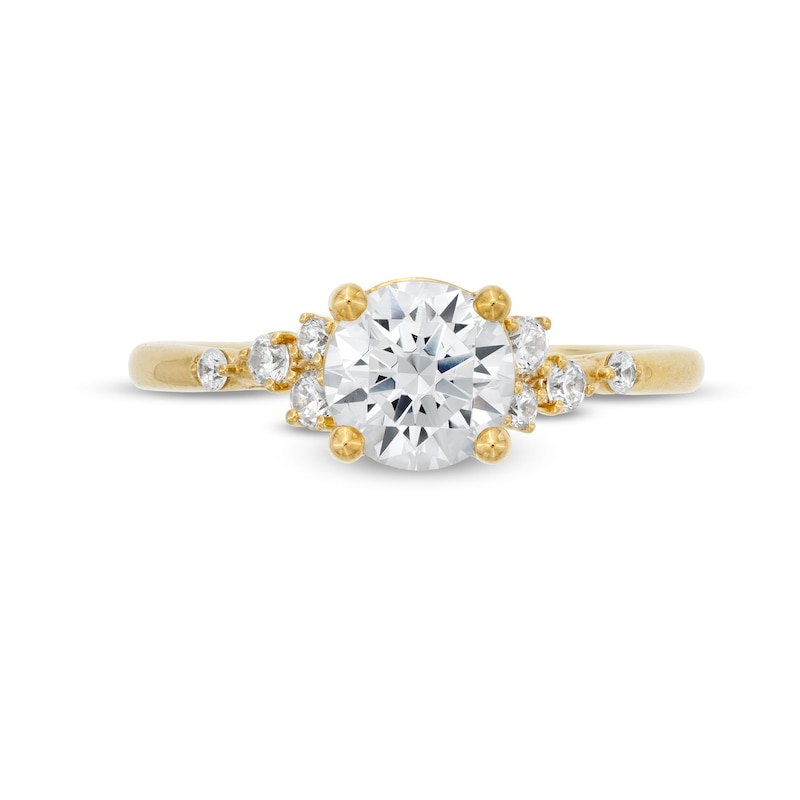 1-1/5 CT. T.W. Certified Lab-Created Diamond Tri-Sides Engagement Ring in 14K Gold (F/VS2)