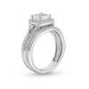 Thumbnail Image 3 of 1 CT. T.W. Princess-Cut Diamond Quad Bridal Set in 10K White Gold