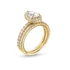 Thumbnail Image 3 of 2 CT. T.W. Certified Pear-Shaped Lab-Created Diamond Frame Bridal Set in 14K Gold (F/VS2)