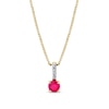 Thumbnail Image 1 of Ruby and Diamond Accent Drop Pendant in 14K Gold