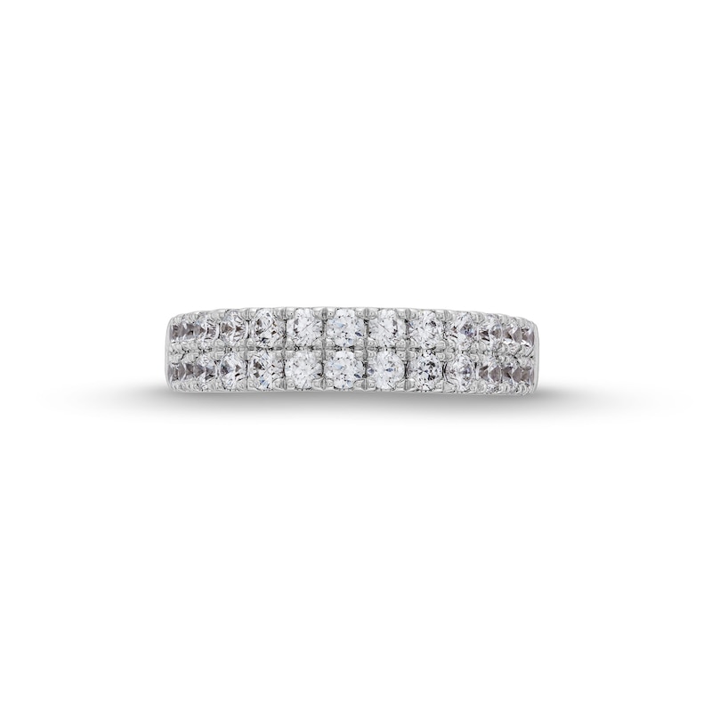 1 CT. T.W. Diamond Double-Row Anniversary Band in 14K White Gold