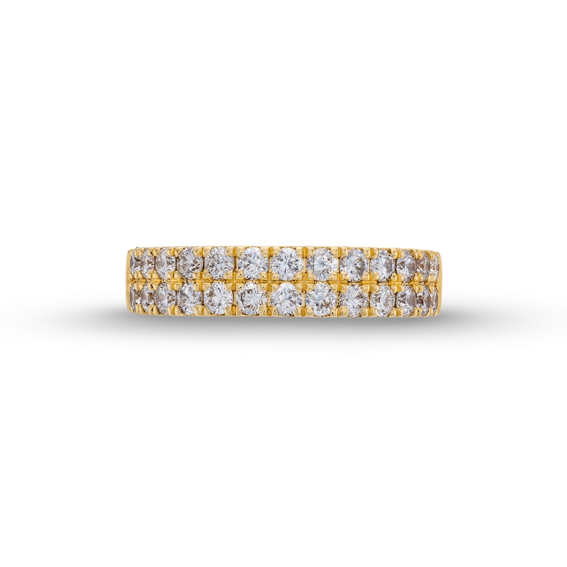 Main Image 4 of 1 CT. T.W. Diamond Double-Row Anniversary Band in 14K Gold