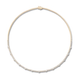 4 CT. T.W. Diamond Station Tennis-Style Necklace in 14K Gold