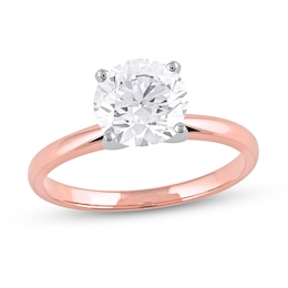 1-1/2 CT. Certified Lab-Created Diamond Solitaire Engagement Ring in 14K Rose Gold (F/VS2)