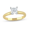 Thumbnail Image 1 of 1 CT. Certified Princess-Cut Lab-Created Diamond Solitaire Engagement Ring in 14K Gold (F/VS2)