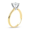 Thumbnail Image 2 of 1 CT. Certified Princess-Cut Lab-Created Diamond Solitaire Engagement Ring in 14K Gold (F/VS2)