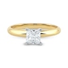 Thumbnail Image 3 of 1 CT. Certified Princess-Cut Lab-Created Diamond Solitaire Engagement Ring in 14K Gold (F/VS2)