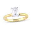 Thumbnail Image 1 of 1 CT. Certified Emerald-Cut Lab-Created Diamond Solitaire Engagement Ring in 14K Gold (F/VS2)