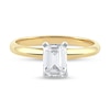 Thumbnail Image 3 of 1 CT. Certified Emerald-Cut Lab-Created Diamond Solitaire Engagement Ring in 14K Gold (F/VS2)