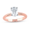 Thumbnail Image 1 of 1 CT. Certified Oval Lab-Created Diamond Solitaire Engagement Ring in 14K Rose Gold (F/VS2)