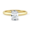 Thumbnail Image 3 of 1 CT. Certified Oval Lab-Created Diamond Solitaire Engagement Ring in 14K Gold (F/VS2)