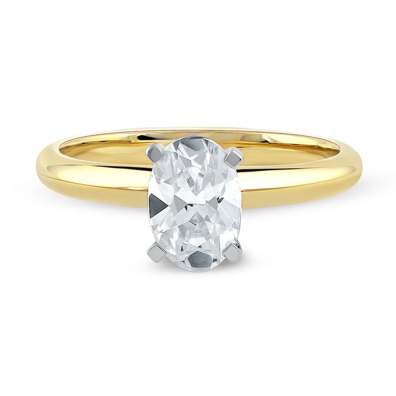 Main Image 3 of 1 CT. Certified Oval Lab-Created Diamond Solitaire Engagement Ring in 14K Gold (F/VS2)