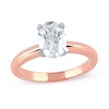 Thumbnail Image 1 of 1-1/2 CT. Certified Oval Lab-Created Diamond Solitaire Engagement Ring in 14K Rose Gold (F/VS2)