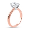 Thumbnail Image 2 of 1-1/2 CT. Certified Oval Lab-Created Diamond Solitaire Engagement Ring in 14K Rose Gold (F/VS2)