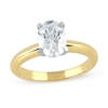 Thumbnail Image 1 of 1-1/2 CT. Certified Oval Lab-Created Diamond Solitaire Engagement Ring in 14K Gold (F/VS2)