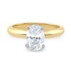 Thumbnail Image 3 of 1-1/2 CT. Certified Oval Lab-Created Diamond Solitaire Engagement Ring in 14K Gold (F/VS2)