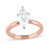 Thumbnail Image 1 of 1 CT. Certified Marquise Lab-Created Diamond Solitaire Engagement Ring in 14K Rose Gold (F/VS2)