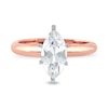 Thumbnail Image 3 of 1 CT. Certified Marquise Lab-Created Diamond Solitaire Engagement Ring in 14K Rose Gold (F/VS2)