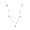 Thumbnail Image 1 of 1/10 CT. T.W. Heart-Shaped Multi-Diamond Dangle Station Necklace in 10K Gold