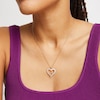 Thumbnail Image 2 of 1/2 CT. T.W. Diamond Double Ribbon Heart Pendant in 10K Gold