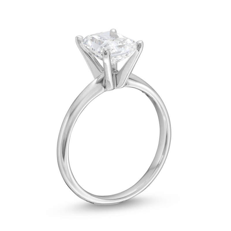 Main Image 3 of 2 CT. Radiant-Cut Certified Lab-Created Diamond Solitaire Engagement Ring in 14K White Gold (F/VS2)