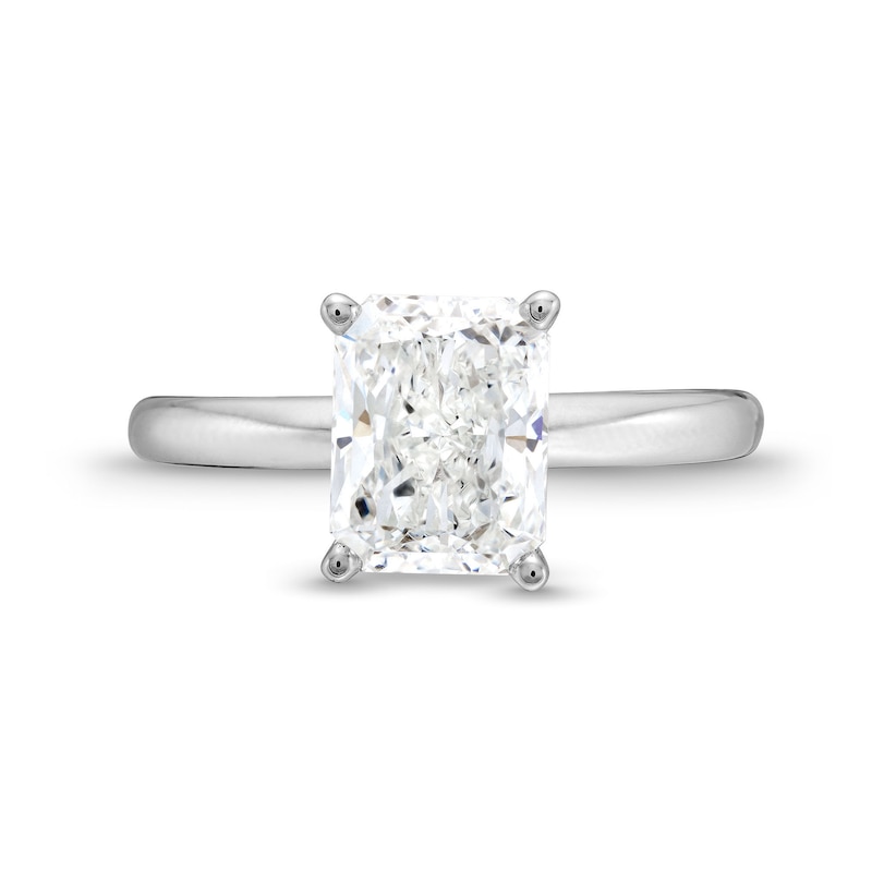 Main Image 4 of 2 CT. Radiant-Cut Certified Lab-Created Diamond Solitaire Engagement Ring in 14K White Gold (F/VS2)