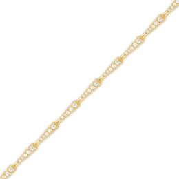 1 CT. T.W. Diamond Elongated Triangle Link Bracelet in 10K Gold