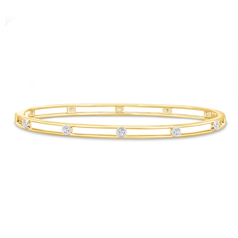 Main Image 1 of 1/4 CT. T.W. Diamond Bangle Bracelet in 10K Gold