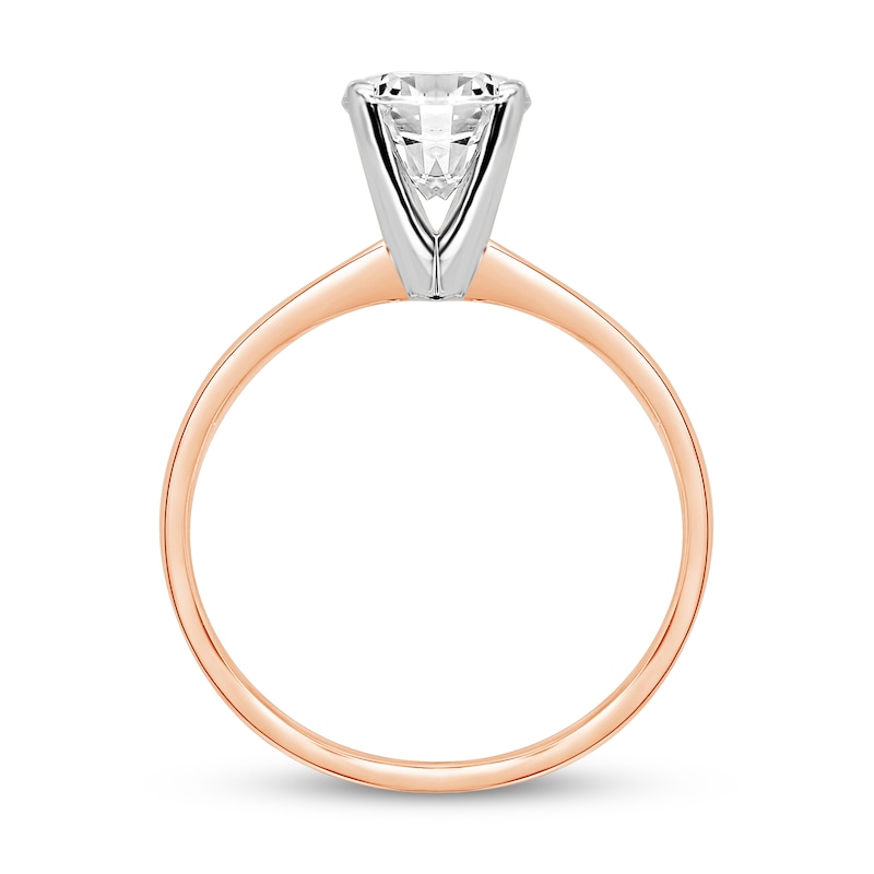 Main Image 2 of 2 CT. Certified Diamond Solitaire Engagement Ring in 14K Rose Gold (J/I2)