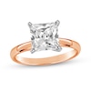 Thumbnail Image 1 of 2 CT. Certified Princess-Cut Diamond Solitaire Engagement Ring in 14K Rose Gold (J/I2)