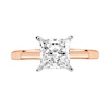 Thumbnail Image 3 of 2 CT. Certified Princess-Cut Diamond Solitaire Engagement Ring in 14K Rose Gold (J/I2)