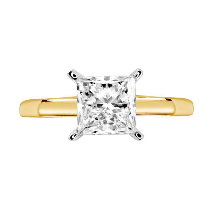 2 CT. Certified Princess-Cut Diamond Solitaire Engagement Ring in 14K Gold (J/I2)
