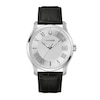 Thumbnail Image 1 of Men's Bulova Wilton Silvertone Watch with Black Leather Strap (Model: 96B388)